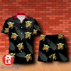 Fireball Cinnamon Whisky Baby Yoda Hug Hawaiian Shirt & Short Product Photo 1