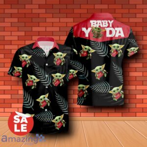 Folgers Baby Yoda Hug Hawaiian Shirt & Short Product Photo 2