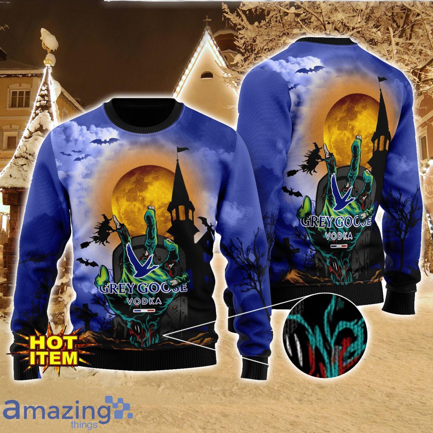 Grey Goose Vodka Halloween 3D Sweater Halloween Gift For Men And Women image Grey Goose Vodka Halloween 3D Sweater Halloween Gift For Men And Women Product Photo 1