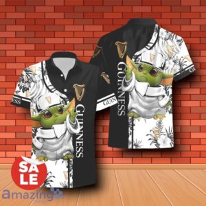 Guinness Baby Yoda Hawaiian Shirt & Short image Guinness Baby Yoda Hawaiian Shirt & Short Product Photo 2