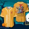 Halloween Horror Freddy And Jason Fireball Whiskey Drinking Buddies Baseball Jersey