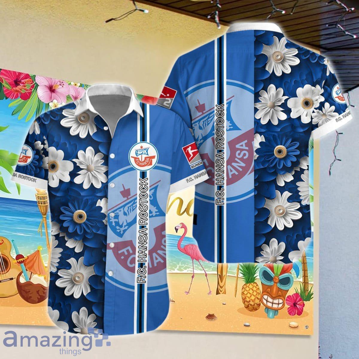 Hansa Rostock Combo Hawaiian Shirt And Short Impressive Gift image Hansa Rostock Combo Hawaiian Shirt And Short Impressive Gift Product Photo 1
