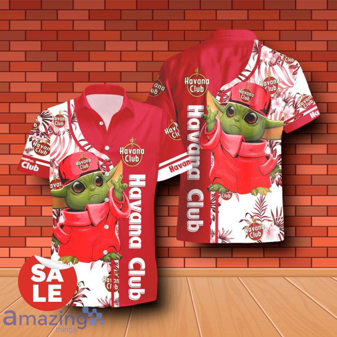 Havana Club Baby Yoda Hawaiian Shirt & Short image Havana Club Baby Yoda Hawaiian Shirt & Short Product Photo 2