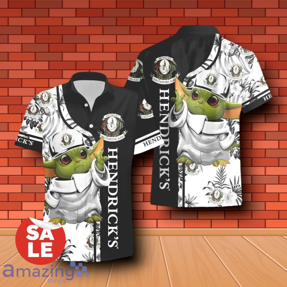 Hendrick's Gin Baby Yoda Hawaiian Shirt & Short image Hendrick's Gin Baby Yoda Hawaiian Shirt & Short