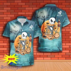 Jack Skellington Halloween Buffalo Trace Hawaiian Shirt & Short Product Photo 2
