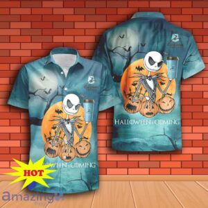 Jack Skellington Halloween Caribou Coffee Hawaiian Shirt & Short Product Photo 2