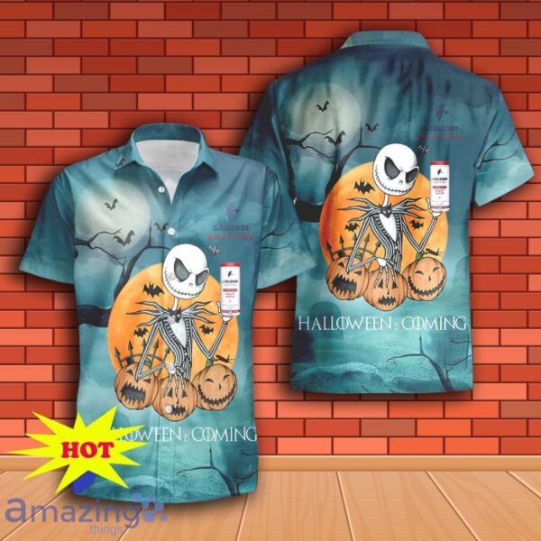 Jack Skellington Halloween La Colombe Hawaiian Shirt & Short Product Photo 2