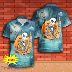 Jack Skellington Halloween Natural Light Beer Hawaiian Shirt & Short Product Photo 2