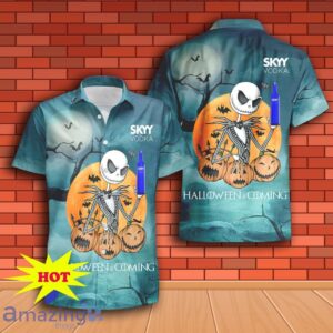 Jack Skellington Halloween SKYY Vodka Hawaiian Shirt & Short Product Photo 2