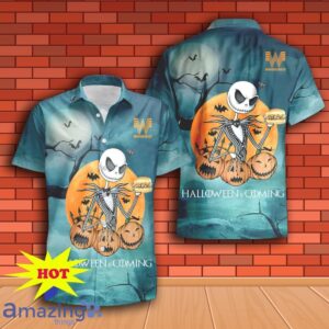 Jack Skellington Halloween Whataburger Hawaiian Shirt & Short Product Photo 2
