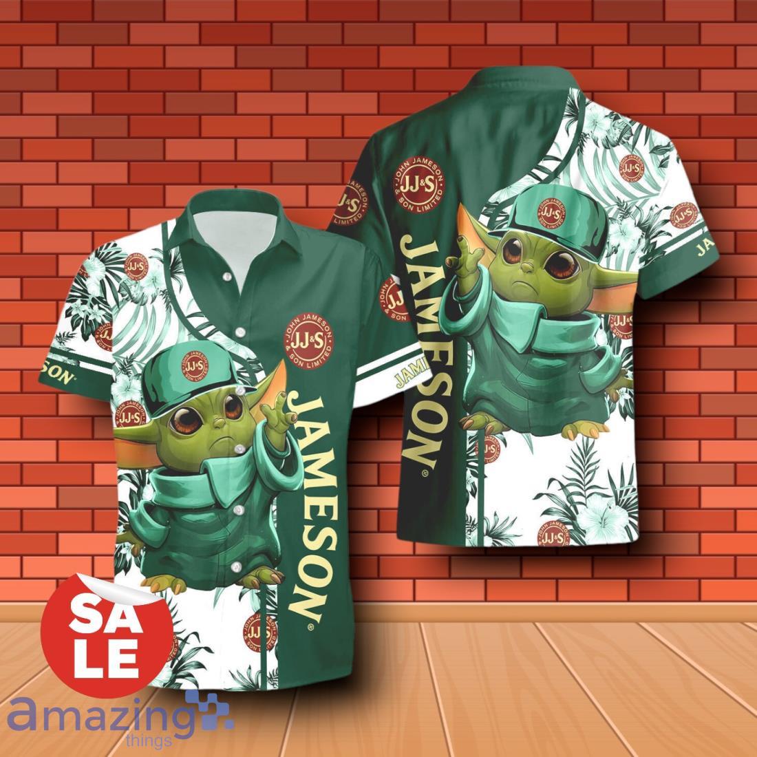 Jameson Irish Whiskey Baby Yoda Hawaiian Shirt & Short image Jameson Irish Whiskey Baby Yoda Hawaiian Shirt & Short Product Photo 2