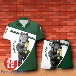 Jim Beam Groot Hug Combo Hawaiian Shirt & Shorts 3D Design For Men Women Product Photo 2