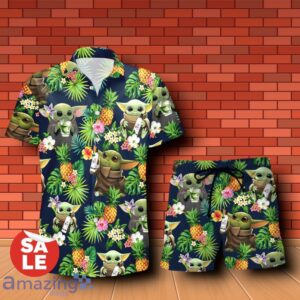 Ketel One Baby Yoda Tropical Flowery Hawaiian Shirt & Short Product Photo 2