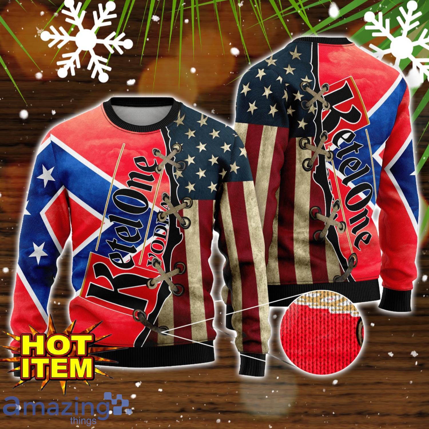 Ketel One USA Flag All Over Print 3D Ugly Christmas Sweater Unique Gift For Christmas image Ketel One USA Flag All Over Print 3D Ugly Christmas Sweater Unique Gift For Christmas Product Photo 1