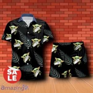 La Colombe Baby Yoda Hug Hawaiian Shirt & Short Product Photo 2