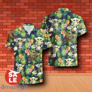 Leinenkugel's Beer Baby Yoda Tropical Flowery Hawaiian Shirt & Short image Leinenkugel's Beer Baby Yoda Tropical Flowery Hawaiian Shirt & Short Product Photo 2