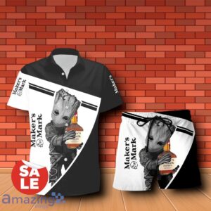 Malibu Rum Groot Hug Combo Hawaiian Shirt & Shorts 3D Design For Men Women Product Photo 2