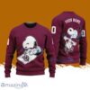 Manly Warringah Sea Eagles NRL Snoopy Happy Custom Name Christmas Ugly Sweater 3D