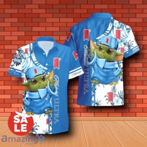 Michelob Ultra Baby Yoda Hawaiian Shirt & Short Product Photo 2