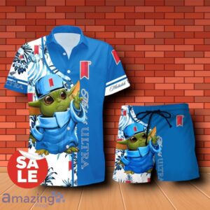 Michelob Ultra Baby Yoda Hawaiian Shirt & Short Product Photo 1