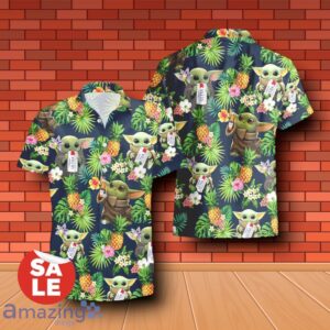 Michelob Ultra Beer Baby Yoda Tropical Flowery Hawaiian Shirt & Short Product Photo 2