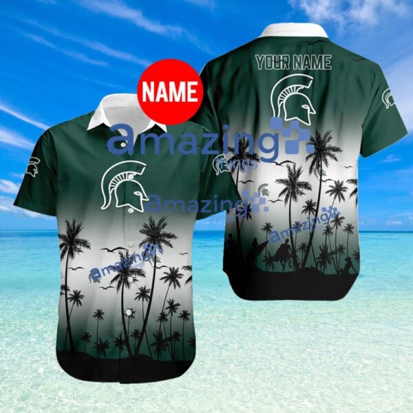 Michigan State NCAA Tropical Hawaiian Shirt Custom Name Trending Summer Limited Edition Product Photo 1