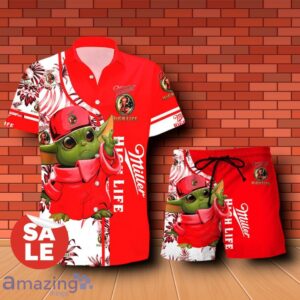 Miller High Life Baby Yoda Hawaiian Shirt & Short Product Photo 1