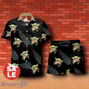 Miller High Life Baby Yoda Hug Hawaiian Shirt & Short Product Photo 2