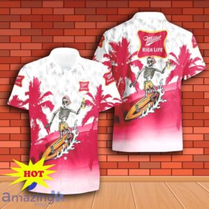 Miller High Life Skull Hawaiian Shirt And Short Gift Ideas For Men Women Product Photo 1