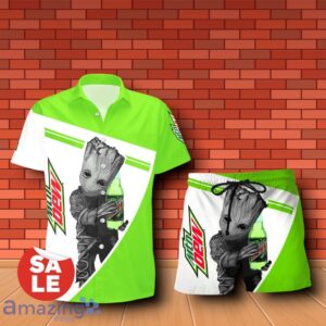 Mountain Dew Groot Hug Combo Hawaiian Shirt & Shorts 3D Design For Men Women image Mountain Dew Groot Hug Combo Hawaiian Shirt & Shorts 3D Design For Men Women Product Photo 2