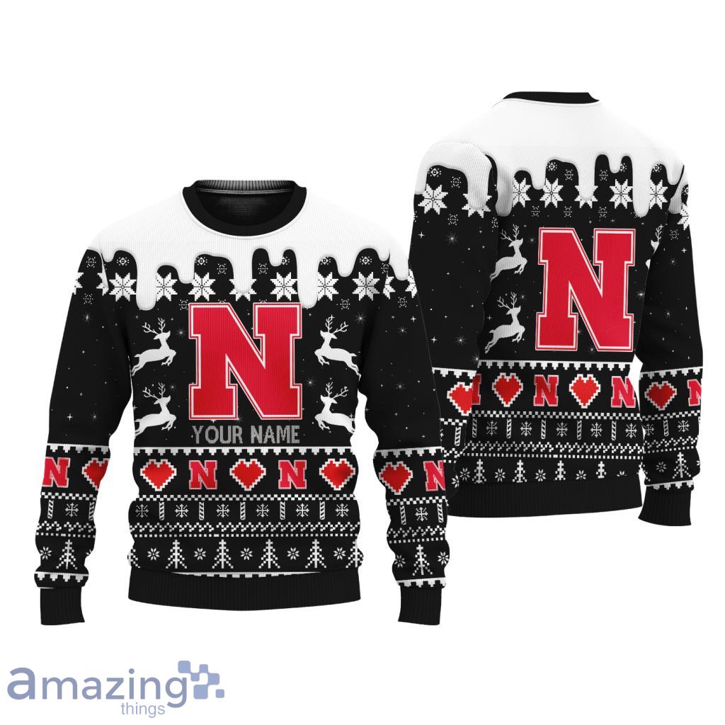 Nebraska Cornhuskers NCAA custom name Knitting Pattern Ugly Sweater Chistmas image Nebraska Cornhuskers NCAA custom name Knitting Pattern Ugly Sweater Chistmas Product Photo 1