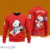 Newcastle Knights NRL Snoopy Happy Custom Name Christmas Ugly Sweater 3D