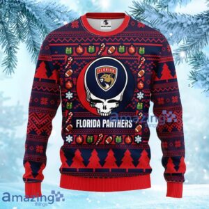 NHL Florida Panthers Grateful Dead Ugly Christmas Fleece Sweater Gift for fans Product Photo 1