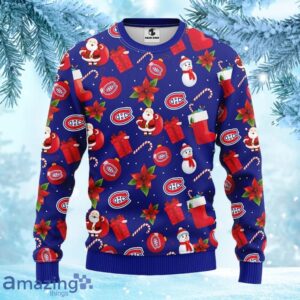 NHL Montreal Canadians Santa Claus Snowman Christmas Ugly Sweater Gift for fans Product Photo 1