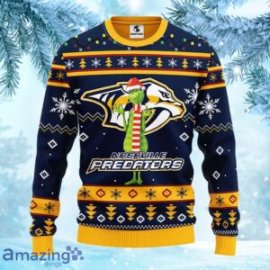NHL Nashville Predators Funny Grinch Christmas Ugly Sweater Gift for fans Product Photo 1