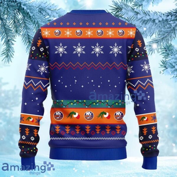 NHL New York Islanders 12 Grinch Xmas Day Christmas Ugly Sweater Gift for fans Product Photo 1