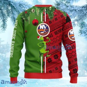 NHL New York Islanders Grinch & Scooby-Doo Christmas Ugly Sweater Gift for fans Product Photo 2