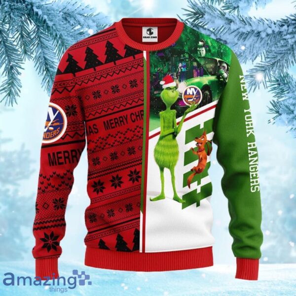 NHL New York Islanders Grinch & Scooby-Doo Christmas Ugly Sweater Gift for fans Product Photo 1