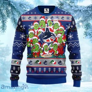 NHL Vancouver Canucks 12 Grinch Xmas Day Christmas Ugly Sweater Gift for fans image NHL Vancouver Canucks 12 Grinch Xmas Day Christmas Ugly Sweater Gift for fans Product Photo 2