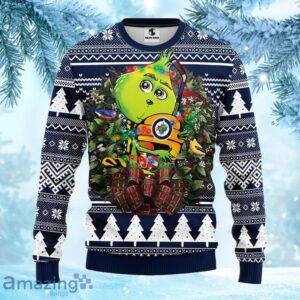 NHL Winnipeg Jets Grinch Hug Christmas Ugly Sweater Gift for fans Product Photo 1