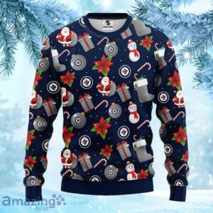 NHL Winnipeg Jets Santa Claus Snowman Christmas Ugly Sweater Gift for fans Product Photo 1