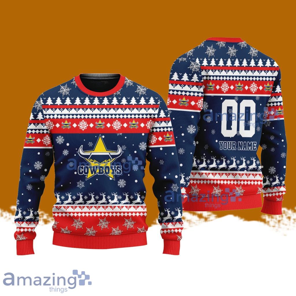 North Queensland Cowboys Merry Christmas Ugly Sweater New Designs Gift For Fans image North Queensland Cowboys Merry Christmas Ugly Sweater New Designs Gift For Fans Product Photo 1