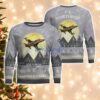 Northrop F-5 F5 Aircraft Moonlight And Mountain Pattern Ugly Christmas Sweater Aircraft Lovers Christmas Gift