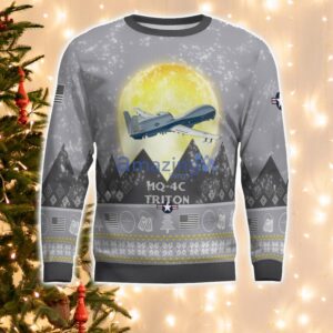 Northrop Grumman MQ 4C Triton MQ4C Aircraft Moonlight And Mountain Pattern Ugly Christmas Sweater Aircraft Lovers Christmas Gift image Northrop Grumman MQ-4C Triton MQ4C Aircraft Moonlight And Mountain Pattern Ugly Christmas Sweater Aircraft Lovers Christmas Gift Product Photo 2