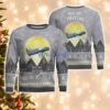 Northrop Grumman MQ-4C Triton MQ4C Aircraft Moonlight And Mountain Pattern Ugly Christmas Sweater Aircraft Lovers Christmas Gift