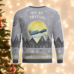 Northrop Grumman MQ 4C Triton MQ4C Aircraft Moonlight And Mountain Pattern Ugly Christmas Sweater Aircraft Lovers Christmas Gift image Northrop Grumman MQ-4C Triton MQ4C Aircraft Moonlight And Mountain Pattern Ugly Christmas Sweater Aircraft Lovers Christmas Gift Product Photo 3