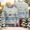 OH-6 Cayuse OH6 AOP Aircraft Ugly Christmas Sweater Christmas Gift Veteran Light Blue Color