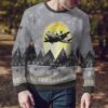P-3 Orion P3 Aircraft Moonlight And Mountain Pattern Ugly Christmas Sweater Aircraft Lovers Christmas Gift
