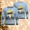 P-3 Orion P3 Light Blue Aircraft Moonlight 3D Ugly Christmas Sweater Christmas Gift