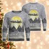 P-3C Orion P3C Aircraft Moonlight And Mountain Pattern Ugly Christmas Sweater Aircraft Lovers Christmas Gift